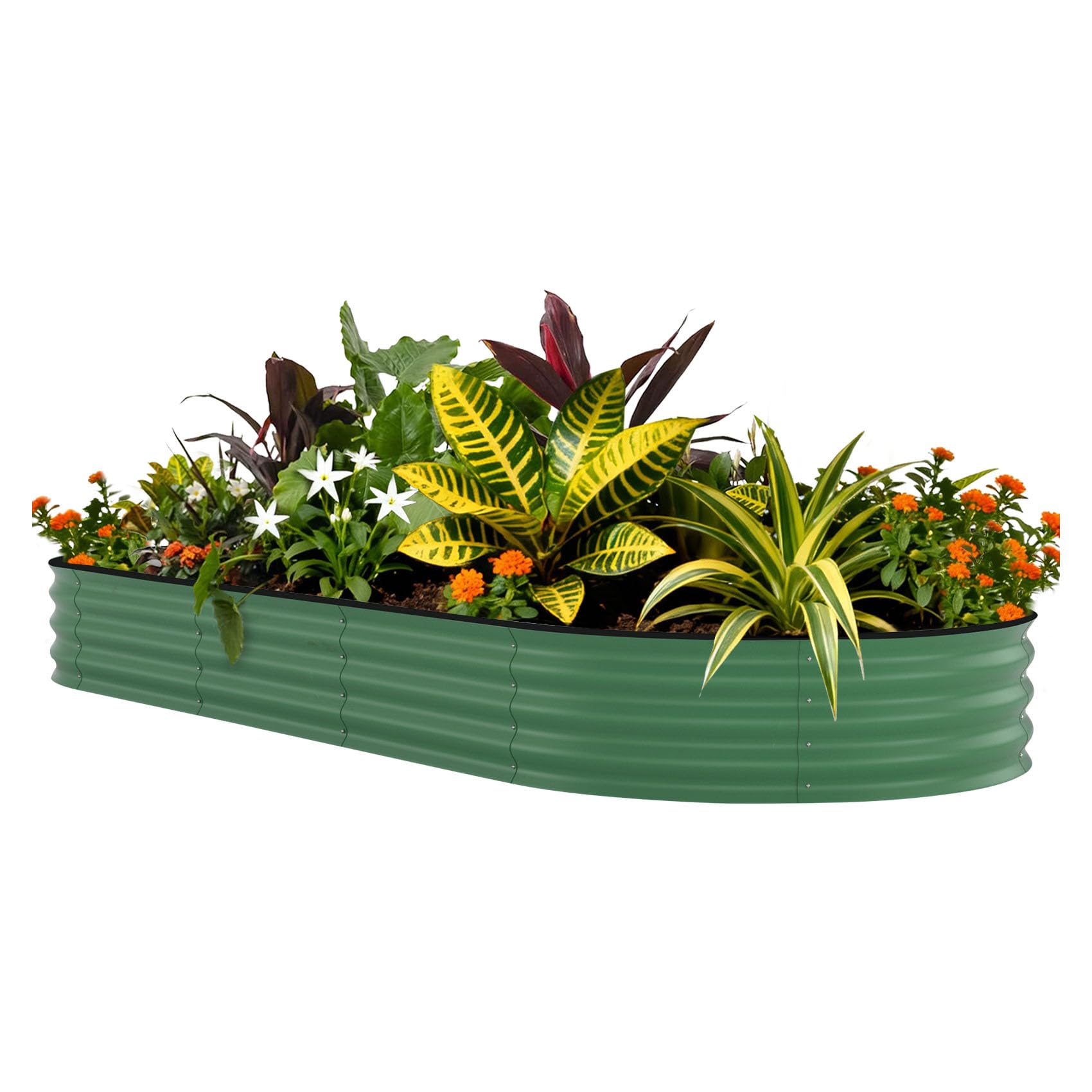Raised Garden Bed - 8x4x1.5 ft Galvanized Raised Garden Bed