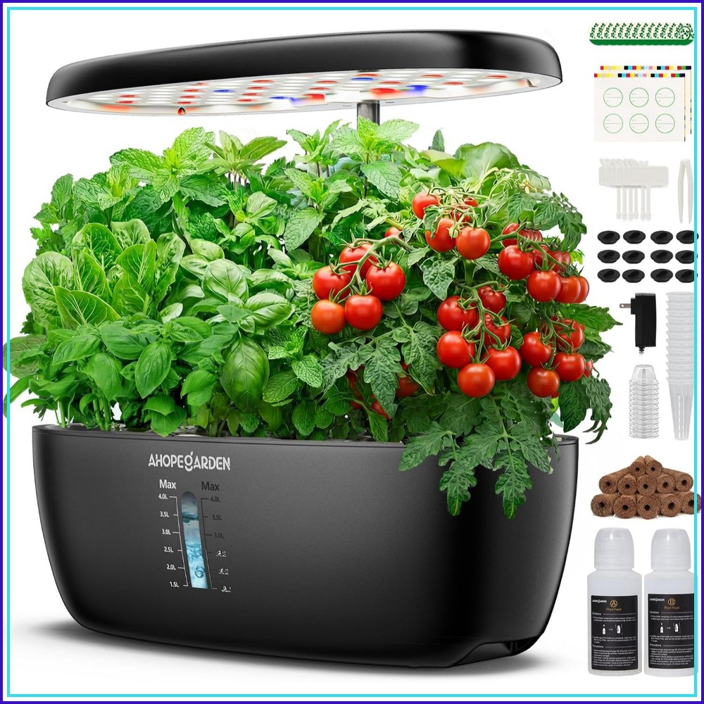 Indoor Herb Garden - 12 Pod Hydroponic Garden with LED