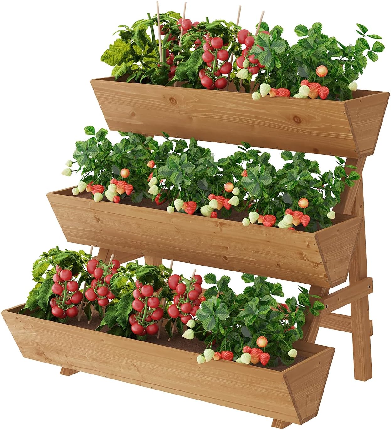 Raised Garden Bed - Patio & Balcony Gardening, Wood, Brown