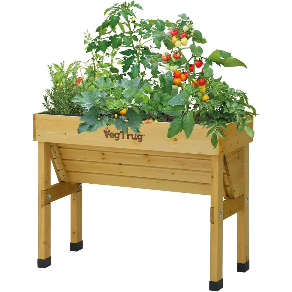 Vertical Planter - Natural Small 1m Wall-Mounted Garden Bed