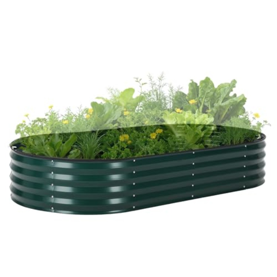 Raised Garden Bed - Outdoor galvanized steel raised garden bed