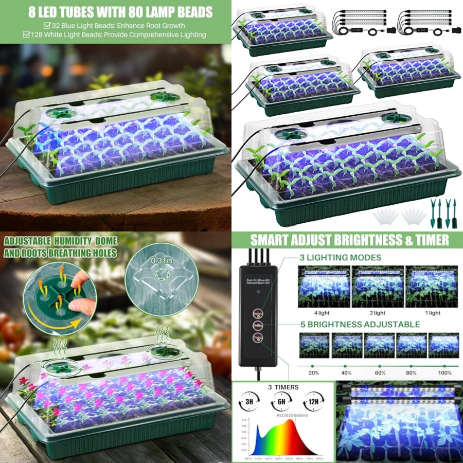 Seed Starter Tray - Pack Seed Starter Tray with Grow