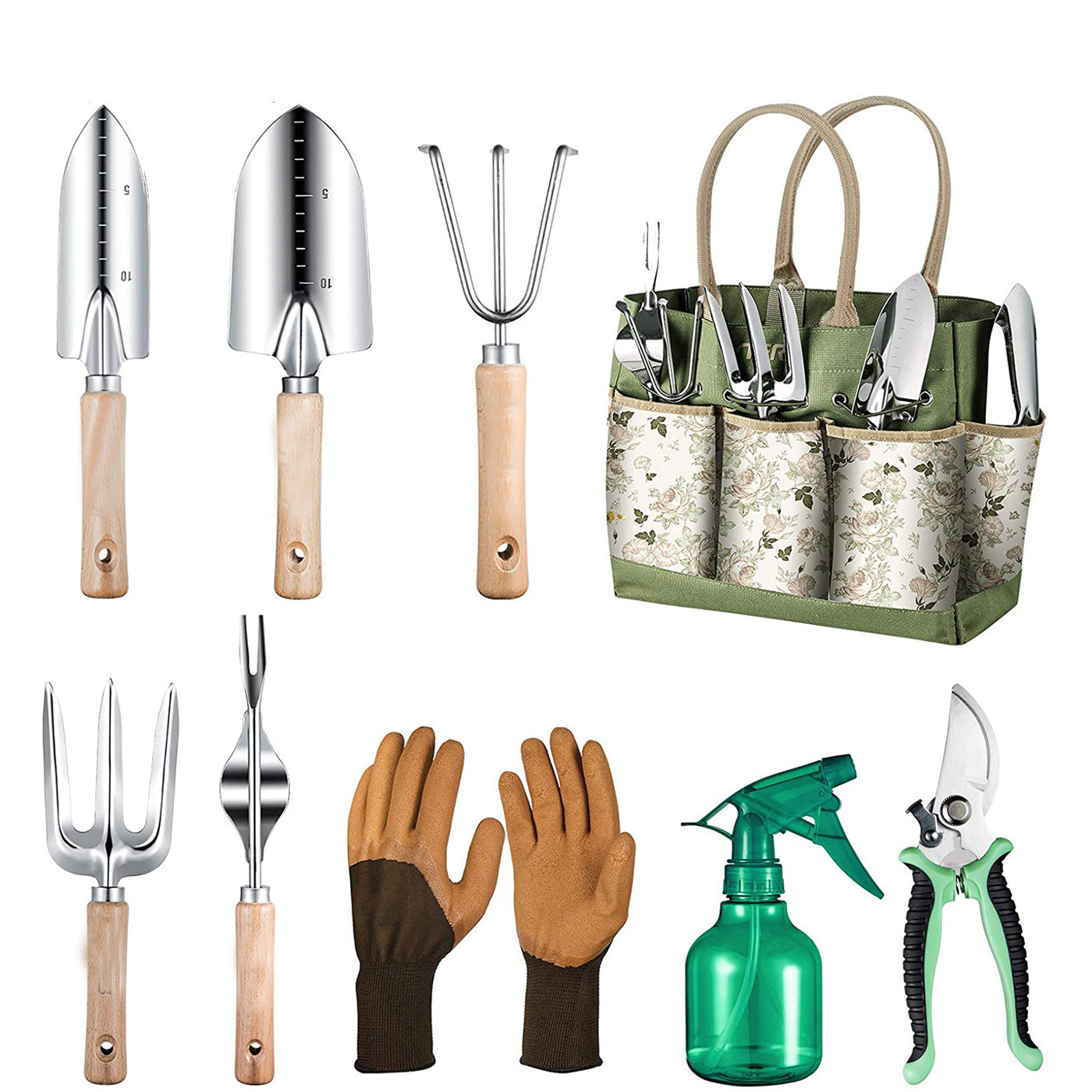 9-Piece Gardening Tool With He - Garden Gloves review and price
