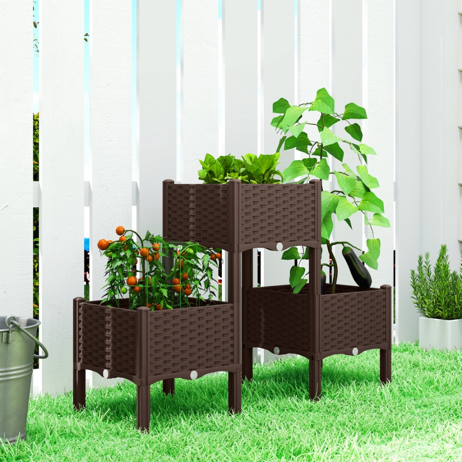 Plastic Raised Garden Bed with - Self Watering Planter review and price