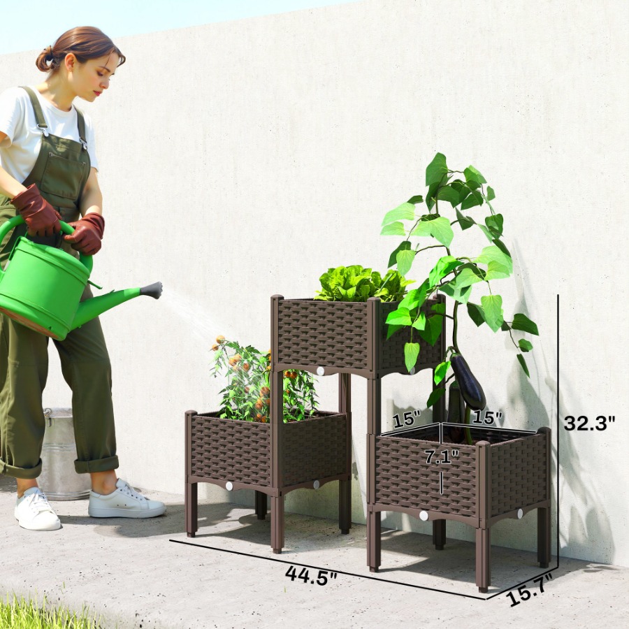 Plastic Raised Garden Bed with - Self Watering Planter review and price