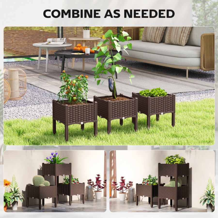 Plastic Raised Garden Bed with - Self Watering Planter review and price