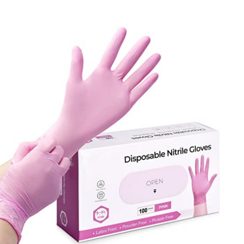 Pink Nitrile Disposable Gloves - Garden Gloves review and price