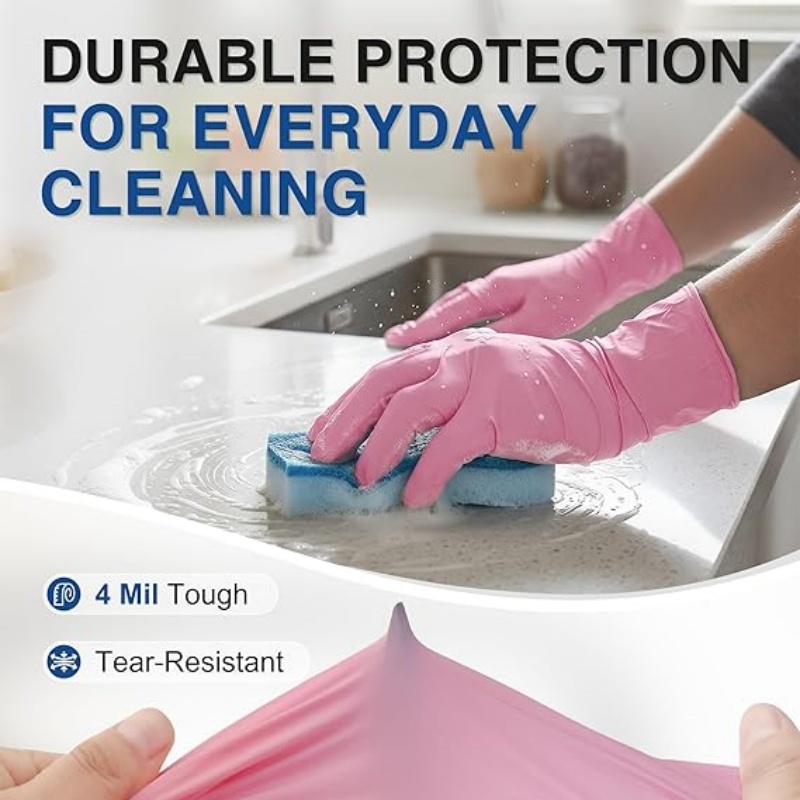 Pink Nitrile Disposable Gloves - Garden Gloves review and price