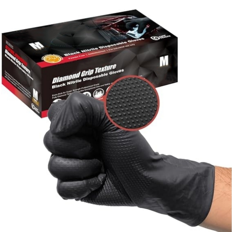 8Mil Heavy Duty Black Nitrile  - Garden Gloves review and price