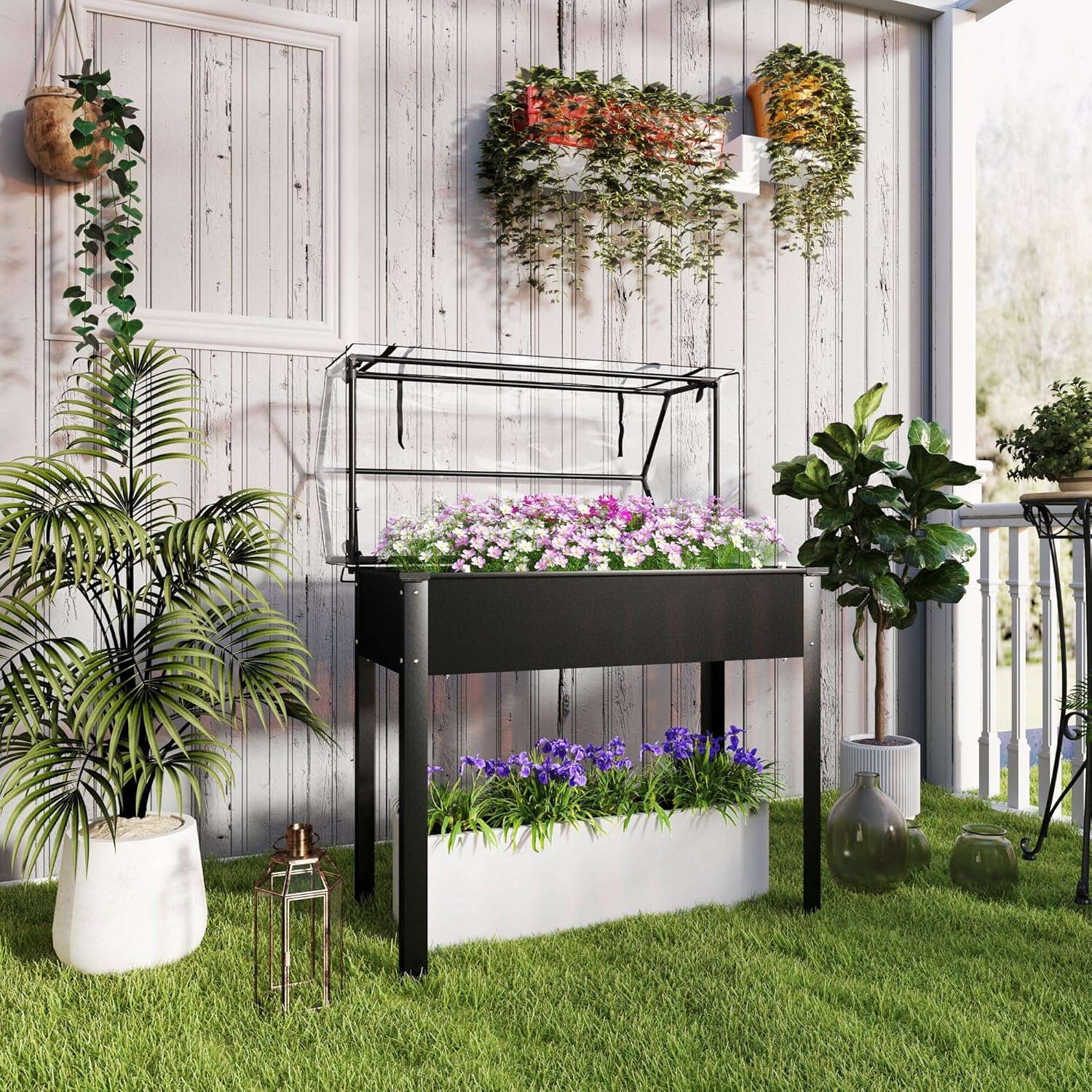 Outdoor Use - Black Raised Gar - Raised Garden Bed review and price