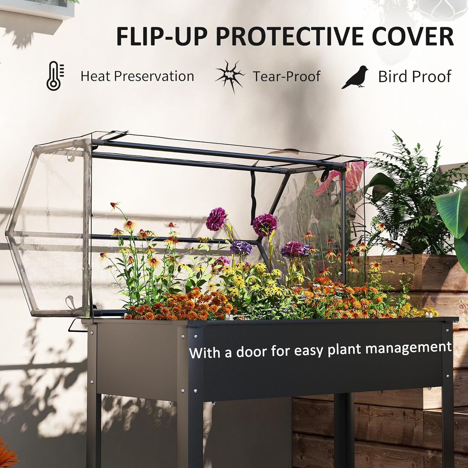 Outdoor Use - Black Raised Gar - Raised Garden Bed review and price