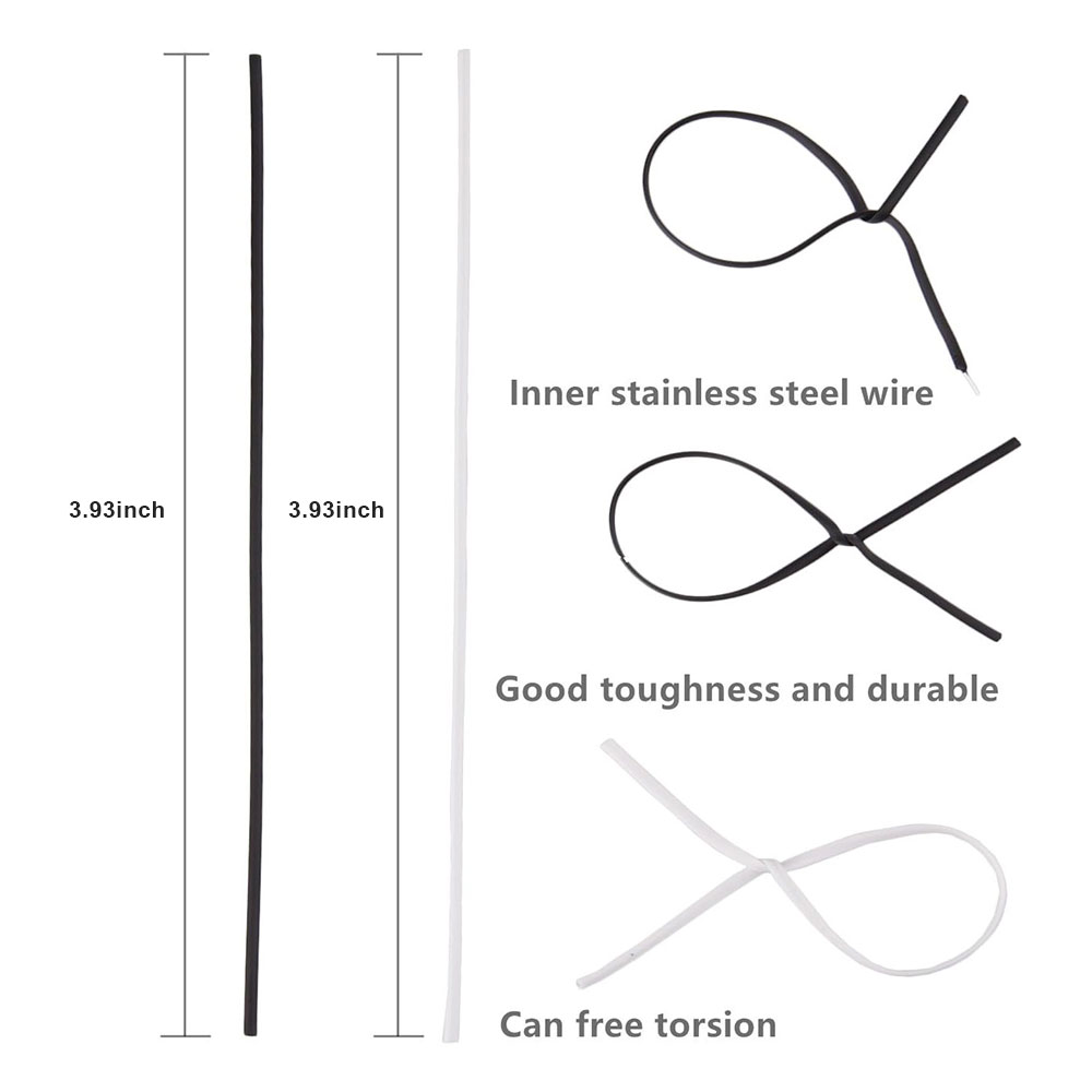 100Pcs BK WH Oblate Iron Wire  - Indoor Herb Garden review and price