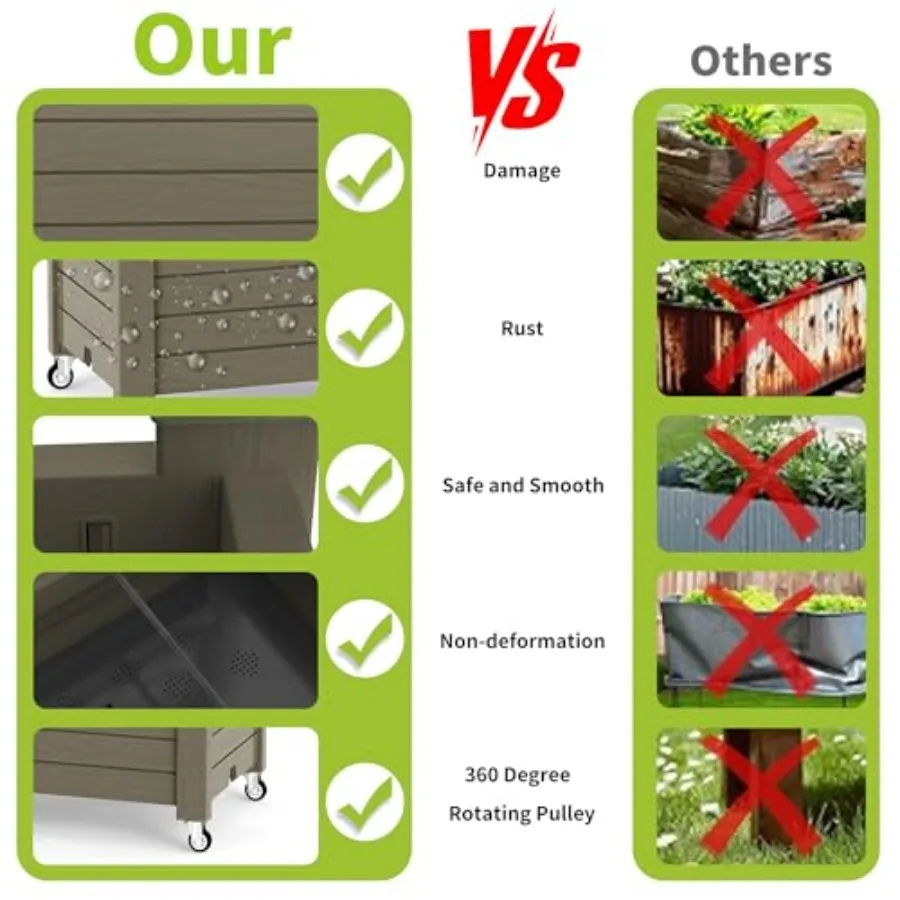 Raised Garden Bed with Legs, 3 - Self Watering Planter review and price