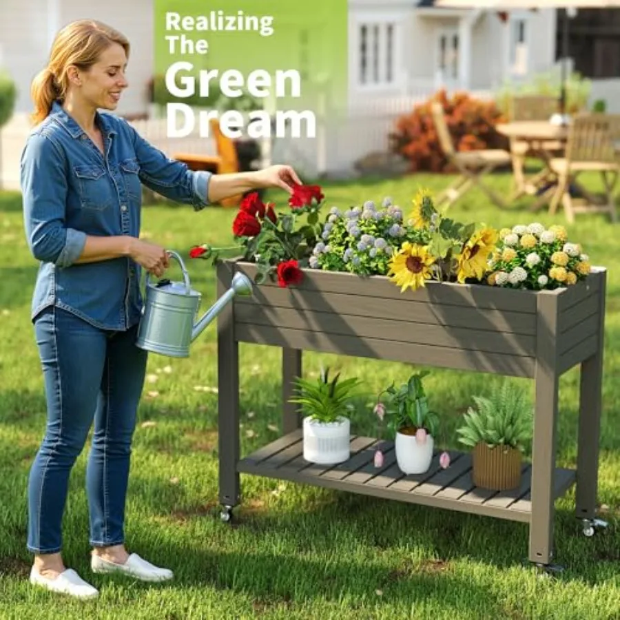 Raised Garden Bed with Legs, 3 - Self Watering Planter review and price