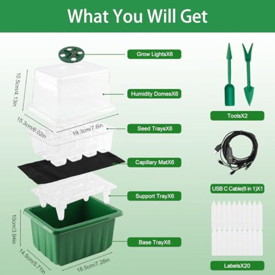 Seed Starter Tray with Light 6 - Seed Starter Tray review and price