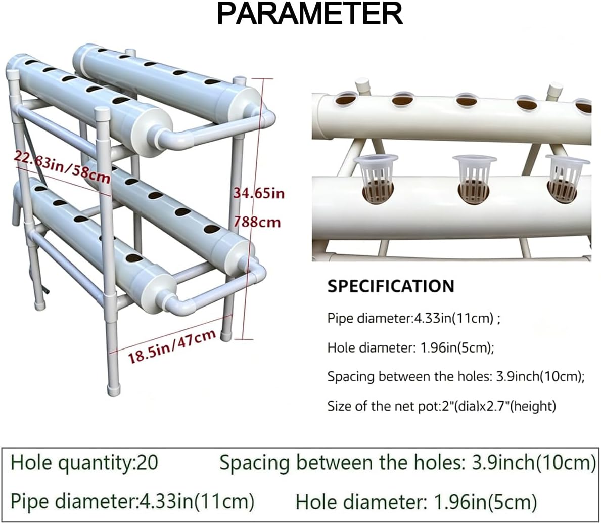 Hydroponic Growing System 20 H - Hydroponic Kit review and price