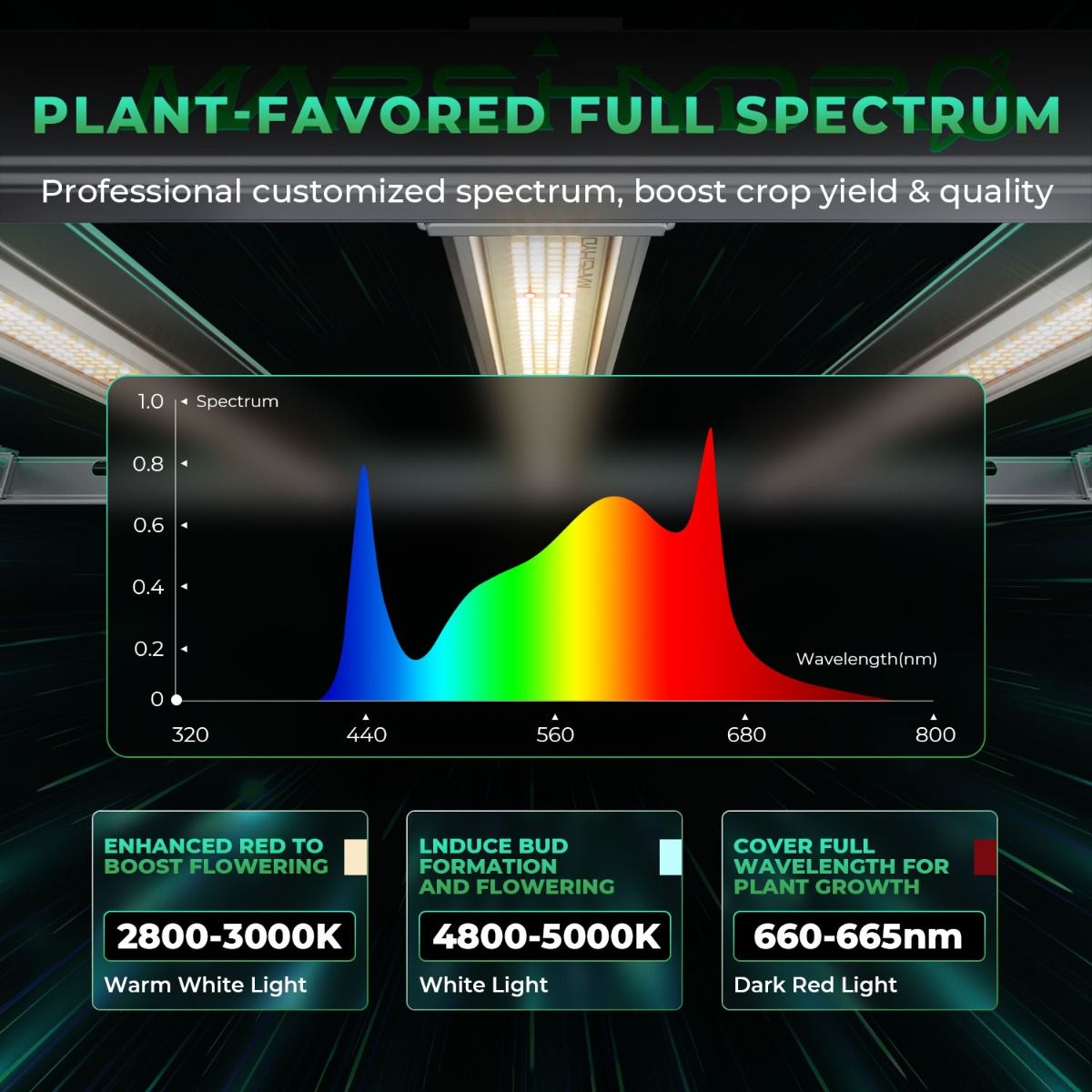 800W Mars Hydro FC-E8000 Best  - Grow Light Led review and price