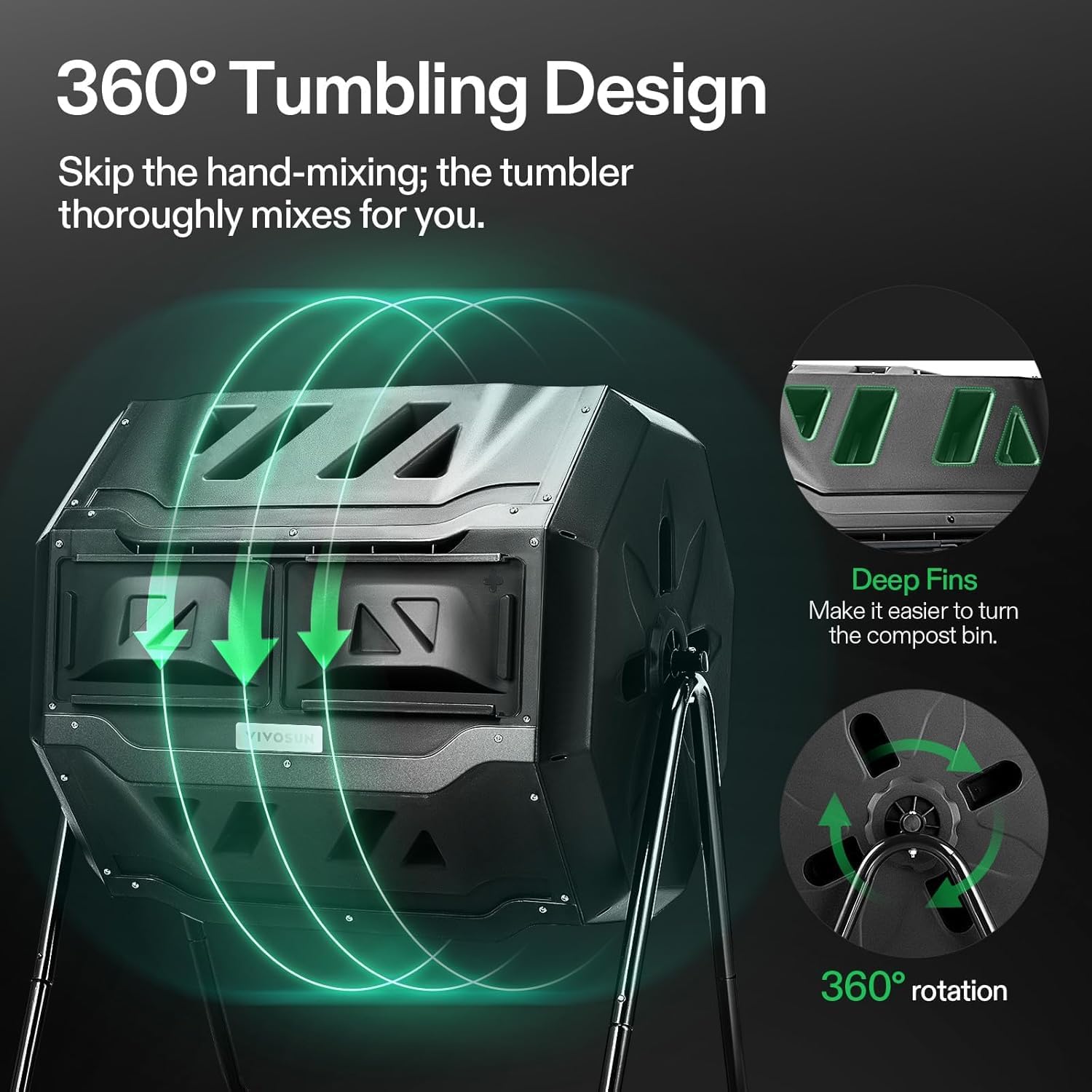 VIVOSUN Outdoor Tumbling Compo - Compost Bin review and price