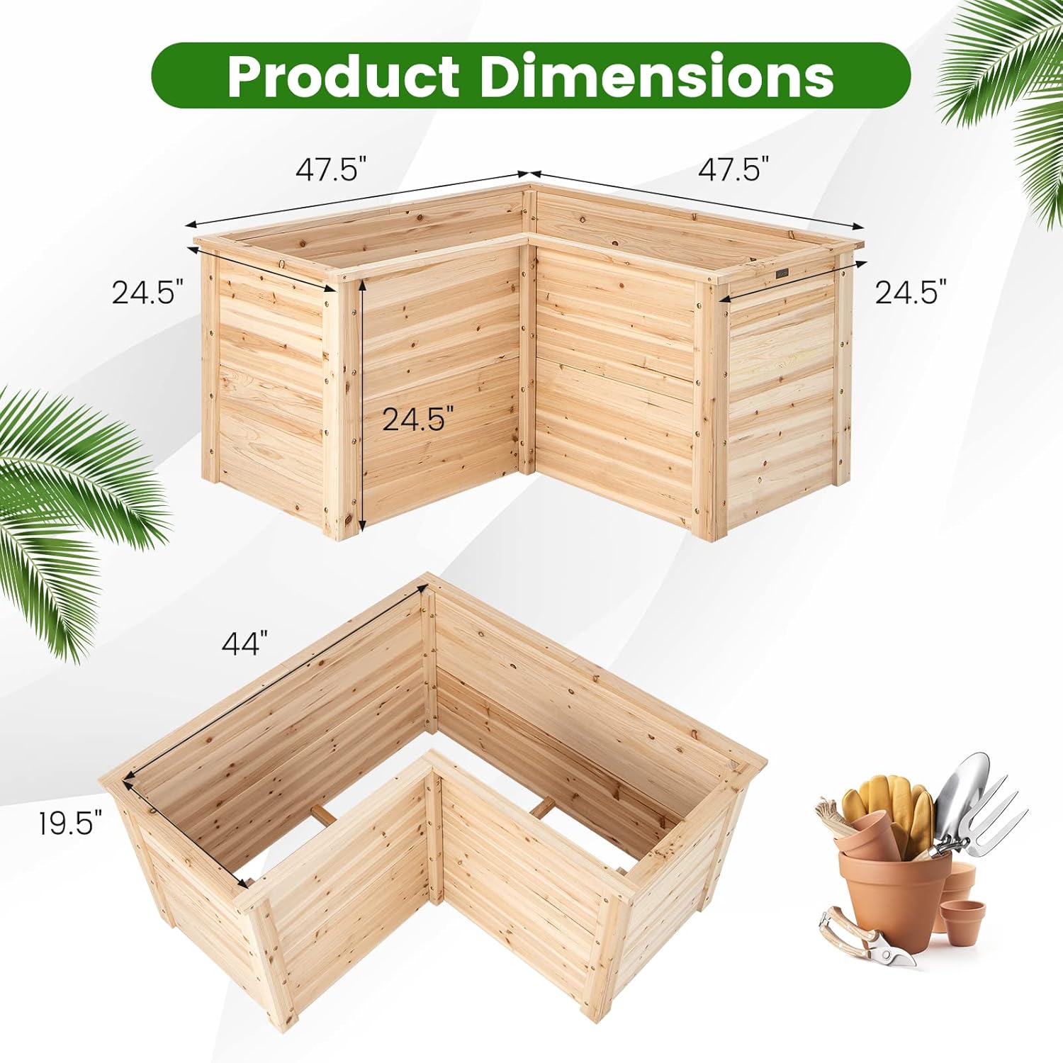Outdoor Solid Wood Raised Gard - Raised Garden Bed review and price