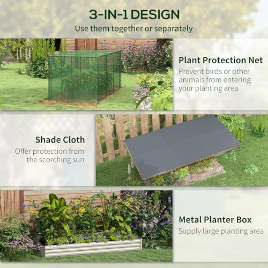 7.3 x 3.4 x 1 ft Galvanized Ra - Raised Garden Bed review and price