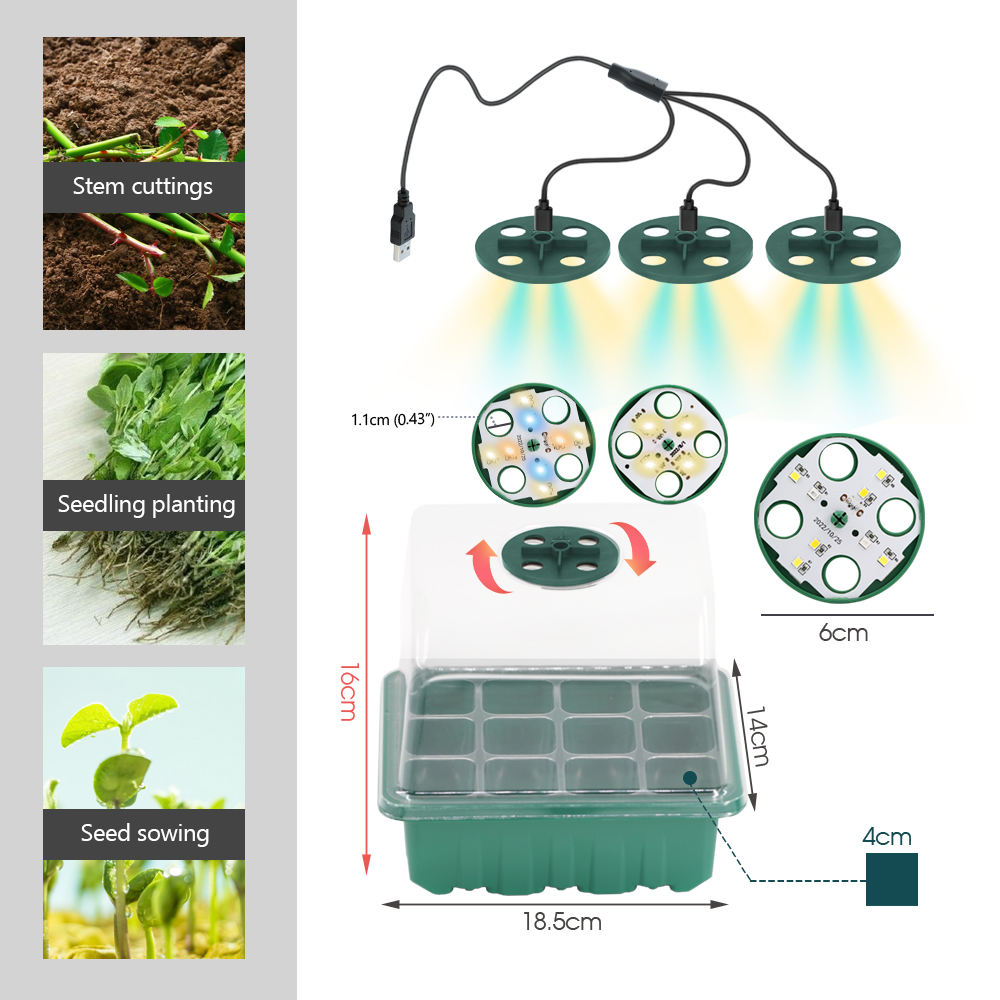 LED Nursery Pots with Grow Lig - Seed Starter Tray review and price