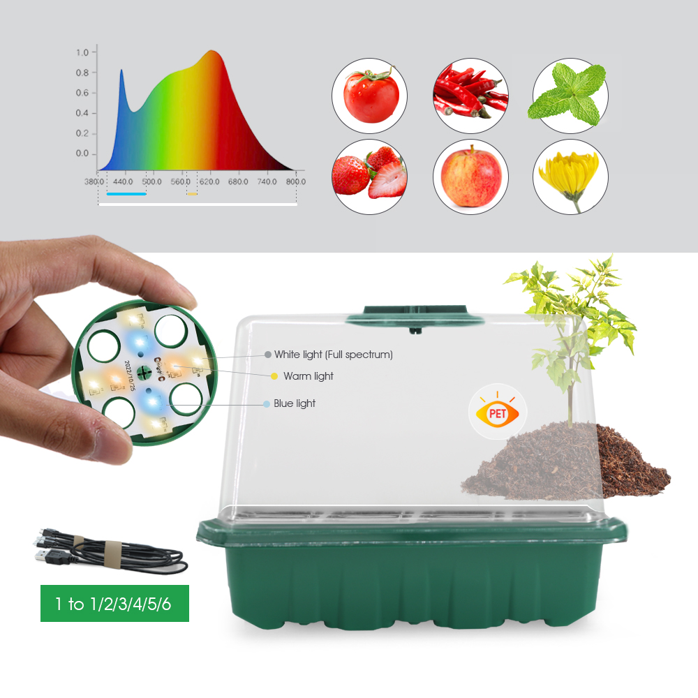 LED Nursery Pots with Grow Lig - Seed Starter Tray review and price