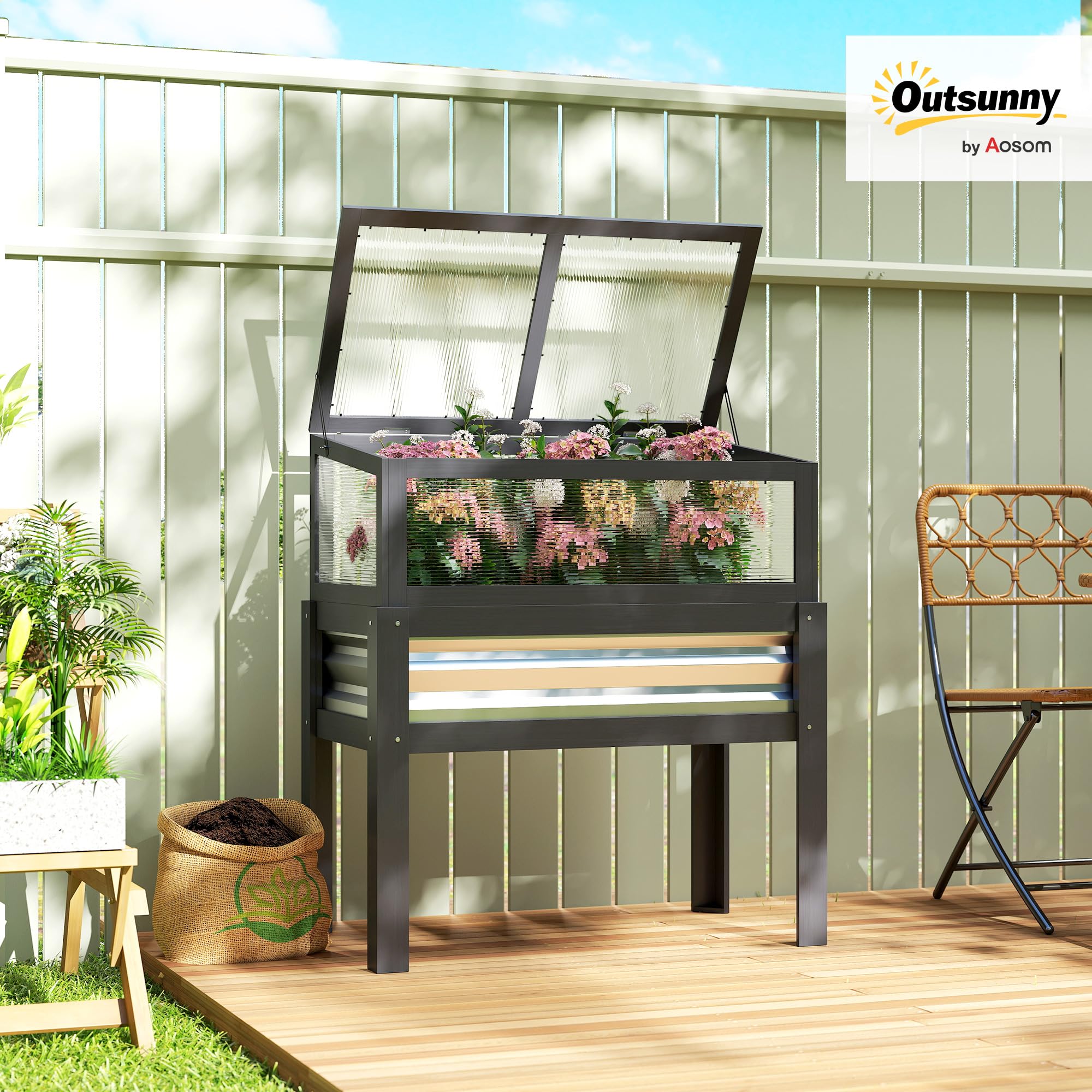 Wooden Raised Garden Bed with  - Raised Garden Bed review and price