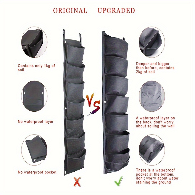 2Pcs 7 Pocket Waterproof Wall  - Vertical Planter review and price