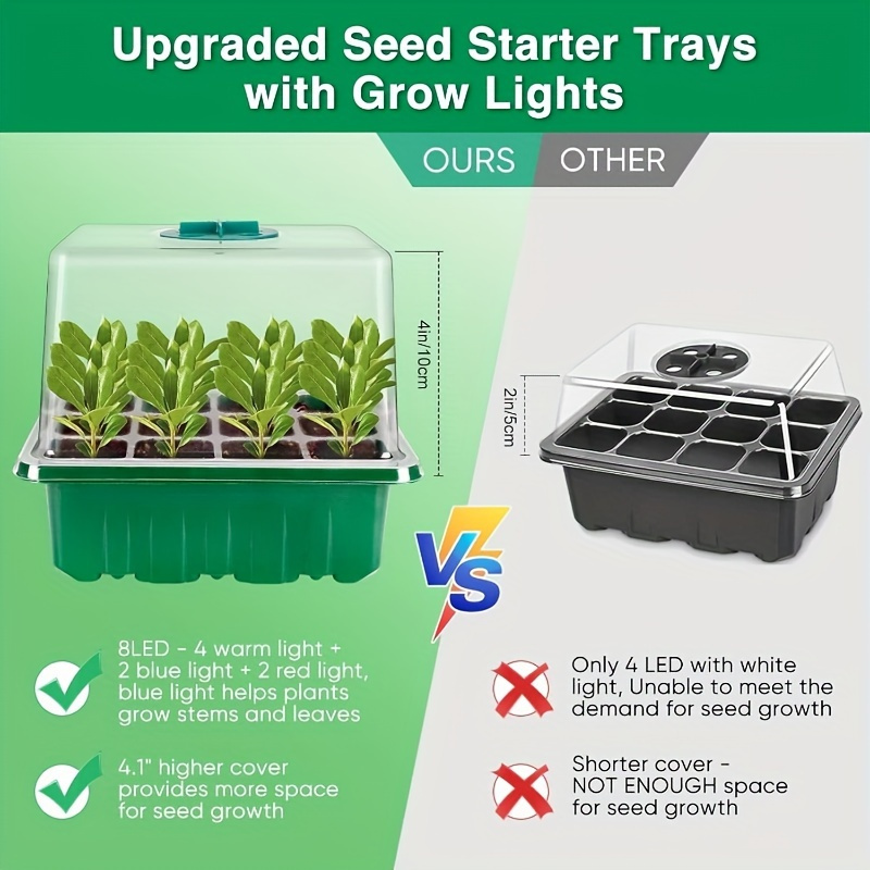 LED Grow Light Garden Plant Su - Seed Starter Tray review and price