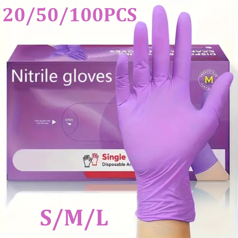50/100PCS Violet Nitrile Glove - Garden Gloves review and price