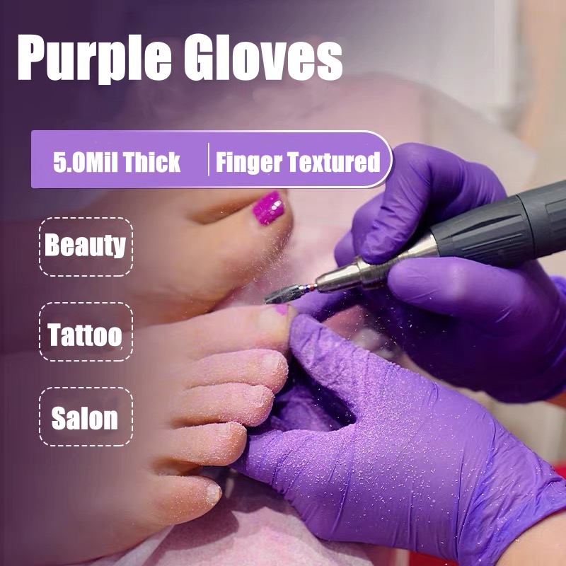50/100PCS Violet Nitrile Glove - Garden Gloves review and price