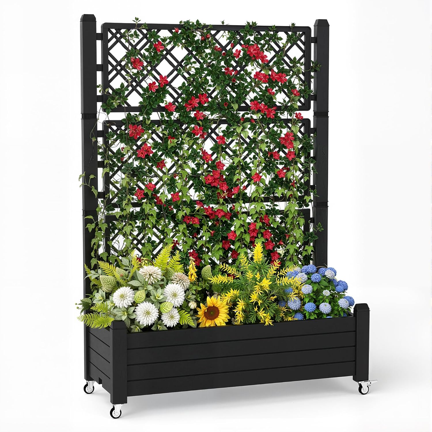 Raised Garden Bed with Trellis - Self Watering Planter review and price