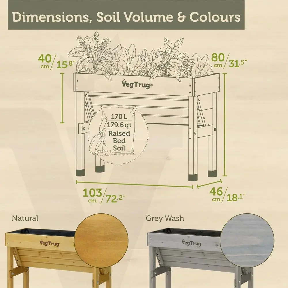 Natural Small 1m Wall-Mounted  - Vertical Planter review and price
