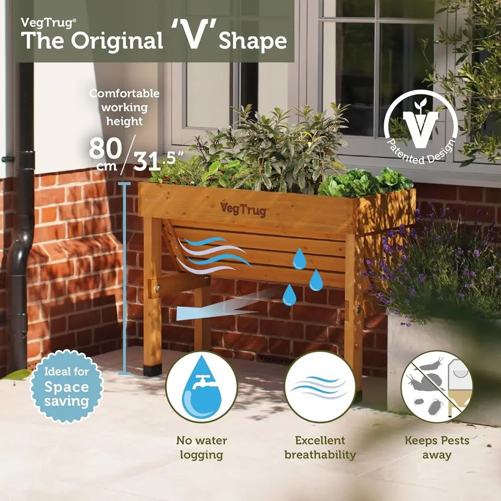 Natural Small 1m Wall-Mounted  - Vertical Planter review and price