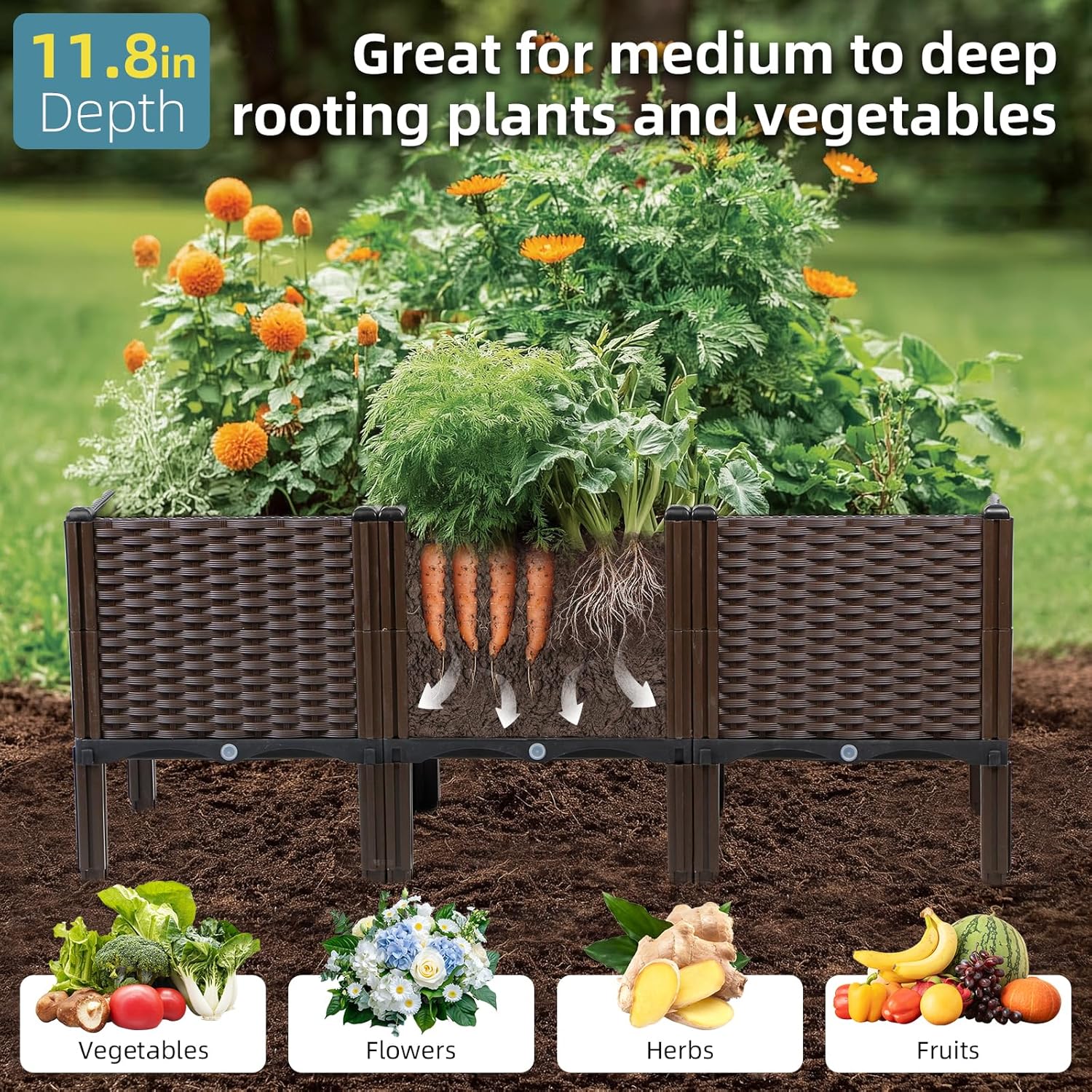 Outdoor Gardening Rattan Plant - Self Watering Planter review and price