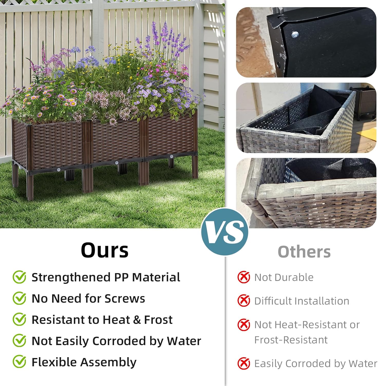 Outdoor Gardening Rattan Plant - Self Watering Planter review and price